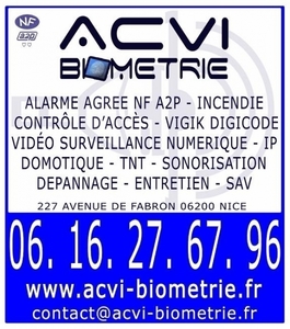 ACVI Biométrie Nice, , Installation domotique, Interphone et portier vidéo, Motorisation porte et portail, Installation électrique